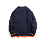 Unisex Sweater Autumn Patch Crew Neck Pullover Sweater