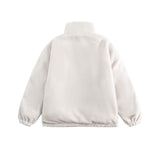 Unisex Winter Cotton Coat Vintage Double-Sided Wear Loose and Warm Pocket Cashmere Cotton-Padded Coat