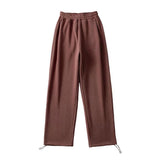 Women Sweatpants Autumn and Winter Leisure Loose-Fit Tappered Trousers Straight Sweatpants