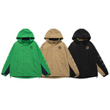 Men Jacket Coat Printed Hooded Jacket Outdoor Jacket Coat Men's Loose Outdoor