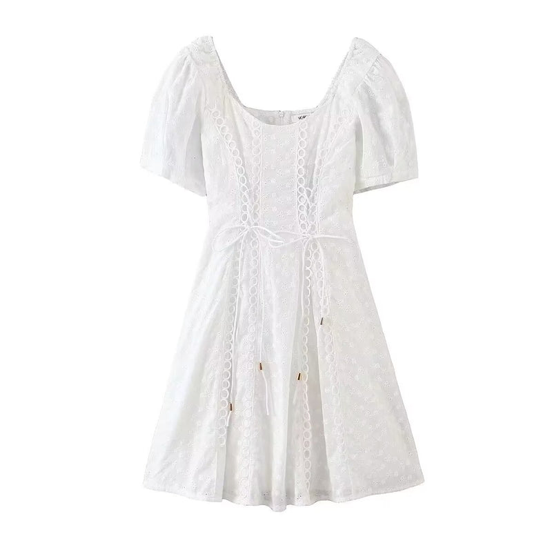 Women Dresses Summer Lace Dress Skirt (Xds0414)