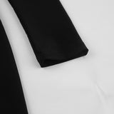 Women Dress Elegant Retro Black Dress Skinny Hip Skirt