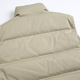 Unisex Winter Cotton Coat Stand Collar down Vest Retro Warm Sleeveless Top