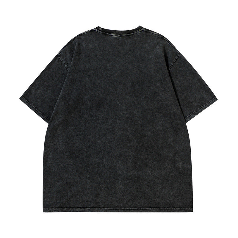 Men T Shirt Demon Cartoon Printed Short Sleeve T-shirt Oversize