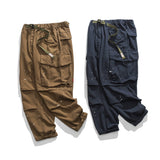 Men Sweatpants Cargo Trousers Men's Loose Wide Leg Track Pants