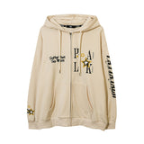 Men Hoodie Loose Pullover Couple Zipper Cardigan Outerwear Men