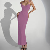 Women Dresses Winter Sexy Backless Cutout Sling Dress