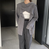 Women Cardigan Sweater Sweater Cardigan Coat Long Sleeve Loose Sweater 8t7351