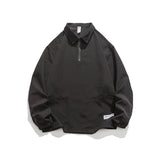 Unisex Jacket Loose Cargo Pullover Trendy Men's Turn-down Collar Coat Top