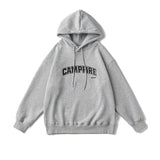 Unisex Winter Cotton Coat Winter Letter Printed Warm Top Hooded Sweater
