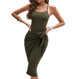 Women Dress Hip Spaghetti Straps Dress