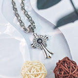 Chrome Hearts Necklace Hexagram Flame Cross Vintage Pendant