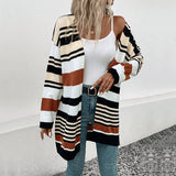 Women Knitted Sweater Autumn and Winter Long Cardigan