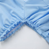 Women Dress Square Collar Puff Sleeve Dress
