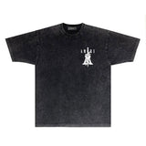 Amiri T-shirt Washed and Worn Retro Short Sleeve T-shirt