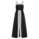 Women Date Dress Lace Slit off-the-Shoulder Tube Top A- line Dress