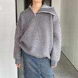 Women Winter Knitted Sweater Autumn and Winter Loose-Fitting Long Sleeve Sweater 1t8850