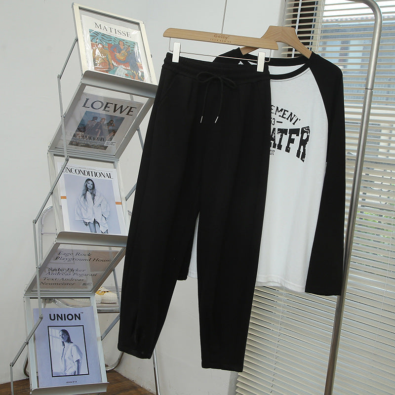 Women Sweatpants Autumn Harem Pants Straight Sweatpants Wide Leg Pants