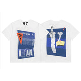 Vlone T Shirt Spring and Summer Pattern Big V Letter
