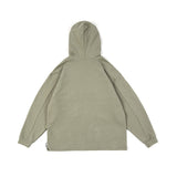 Men Hoodie Half Zipper Vintage Outdoor Jacket Coat Male