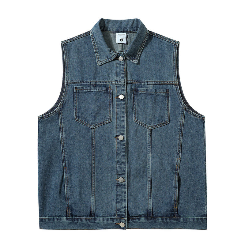 Men Vest Denim Vest Loose Casual Vest