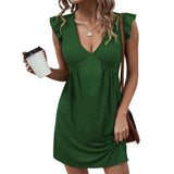 Women Dress Summer V-neck Sexy Skirt Loose Casual Vest Dress