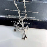 Chrome Hearts Necklace Double Cross Necklace for Men and Women