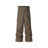 MIJKO Men's Vintage Pants MIJKO Men's Trousers Wide Tube High Street Wide Foot Pants Tide