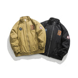 Unisex Winter Cotton Coat Winter Stand-up Collar Cotton-Padded Clothes Retro Loose and Warm Cotton-Padded Jacket