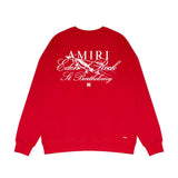 Amiri Long Sleeved Shirt Fashion Brand Crew Sweatshirts round Neck Sweater