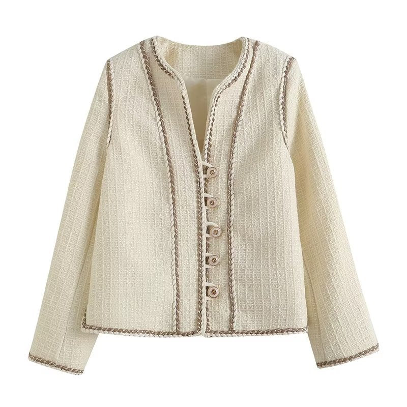 Women Woolen Coat Classic Style Coat Spring and Autumn Loose