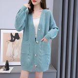 Women Knitwear Autumn and Winter Sweater Coat Loose Knitted Cardigan