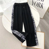 Women Sweatpants Spring and Autumn Casual Trousers Loose Wide Leg Pants
