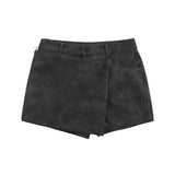 Women Shorts Zipper Removable Short Culottes