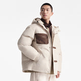 Unisex Winter Cotton Coat Winter Three-Dimensional Pocket Decorative Hooded Cotton-Padded Coat