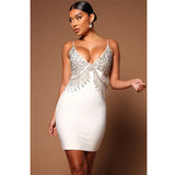 Women's Evening Dress Sexy Sequin Bead Tassel Bandage Hip Skirt