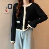 Women Knitted Cardigan Autumn and Winter Long Sleeve Knitted Cardigan Top