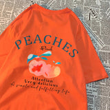 Peaches Attention Very Delicious Letters Men T Shirt Hip Hop