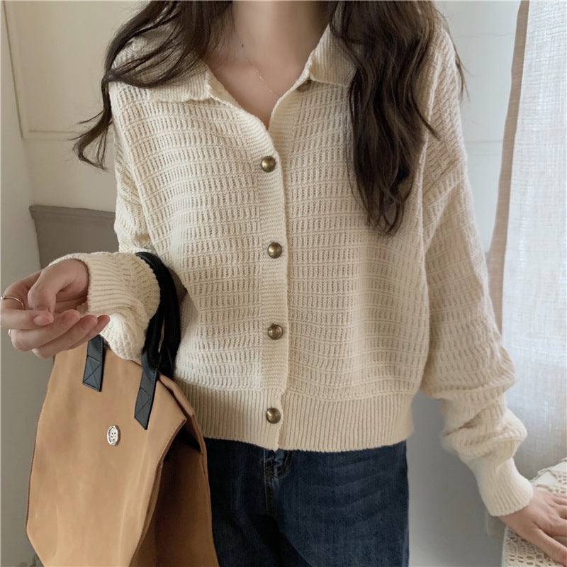Women Knitwear Spring and Autumn Retro Loose Sweater Top for Women