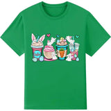 Easter Coffee Bunny Shirt Women Cute Easter Shirt Easter
