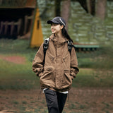 Unisex Jacket Autumn Windproof Hood Coat