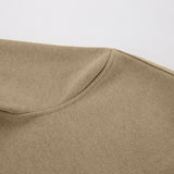 Women Trench Coat Woolen Coat O-neck Short Casual Loose Autumn Winter Retro