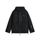 Unisex Winter Cotton Coat Three-Dimensional Multi-Pocket Hooded down Jacket