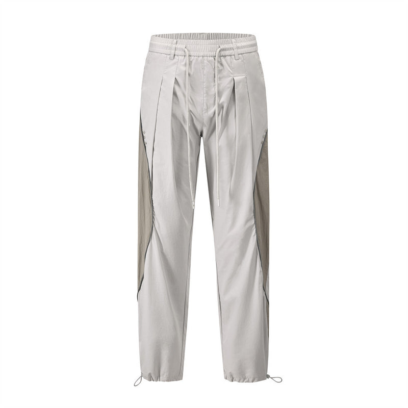 Men Sweatpants Functional Outdoor Sports Casual Pants Contrast Color Straight-Leg Trousers
