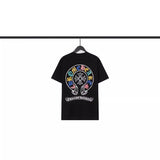 CHH Chrome Heart T Shirts Croix Cross Color Leather Printed Short Sleeve T-Shirt