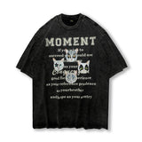 Men T Shirt Summer Worn Looking Washed-out Short Sleeve T-shirt