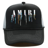 Amiri Hat Summer Cap Outdoor Mesh Cap Alphabet Print Baseball Cap