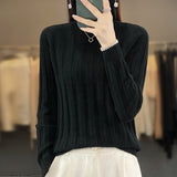 Women Knitted Pullover Turtleneck Autumn Loose Bottoming Shirt