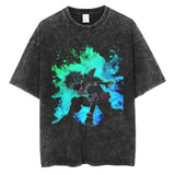 20242024 Fashion Streetwear Men Washed T Shirt Anime