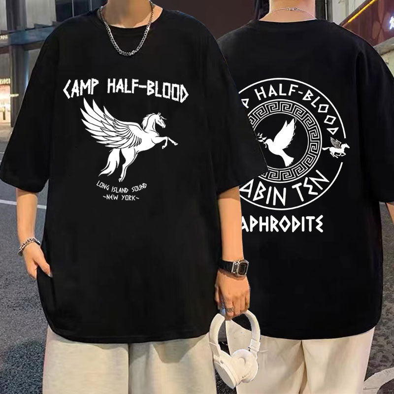 Camp Half Blood Graphic Print T-shirt Summer Men Women Fashion
